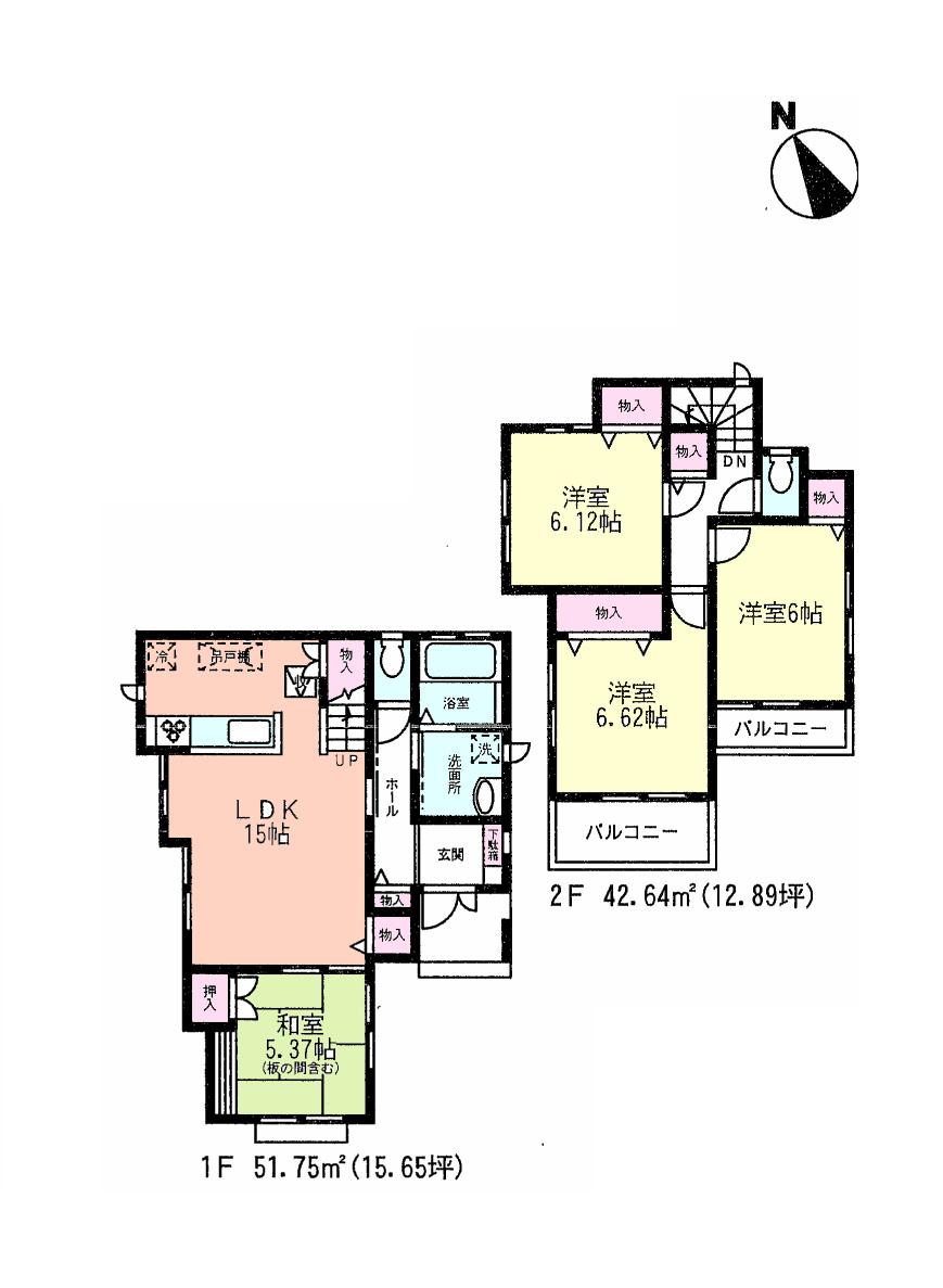 Floor plan. (C), Price 40,800,000 yen, 4LDK, Land area 104.76 sq m , Building area 94.39 sq m