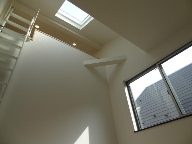 Non-living room. Bright room with a skylight