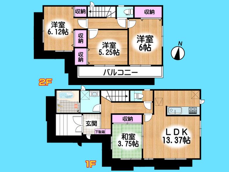 Floor plan. 31,900,000 yen, 4LDK, Land area 82.11 sq m , Building area 87.56 sq m  , Yes Car space ◆  Weekdays, It is possible your visit. Contact us, Free dial  [ 0120-40-4771 ]  Until. Nearby properties also will introduce Adachi. First, Please contact us