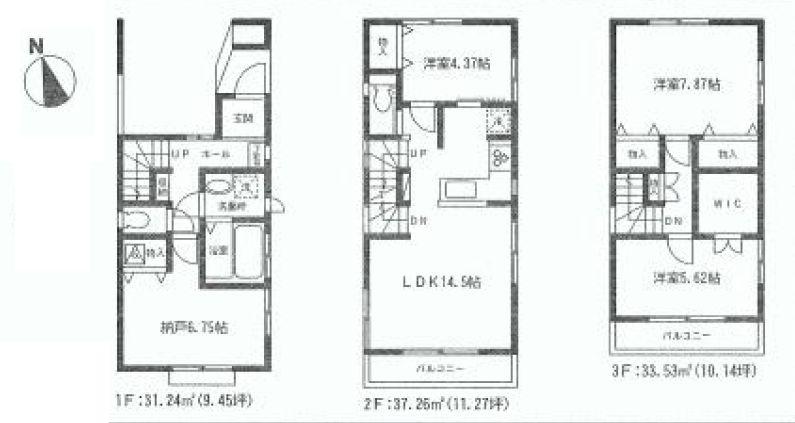 Floor plan. 32,800,000 yen, 4LDK, Land area 102.03 sq m , Building area 65.3 sq m
