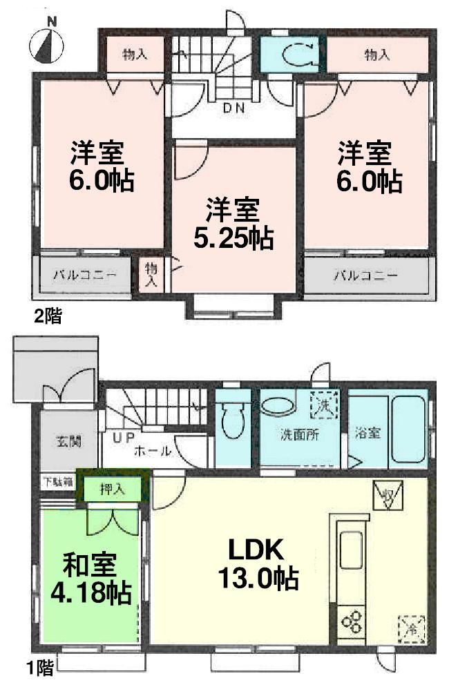 Floor plan. (G Building), Price 28,900,000 yen, 4LDK, Land area 101.4 sq m , Building area 83.21 sq m