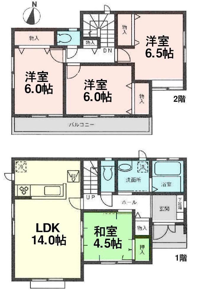 Floor plan. (J Building), Price 35,800,000 yen, 4LDK, Land area 89.5 sq m , Building area 91.91 sq m