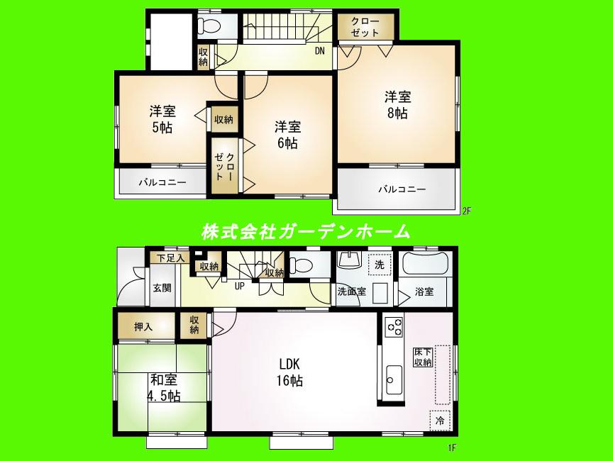 Floor plan. (6), Price 39,800,000 yen, 4LDK, Land area 102 sq m , Building area 97.7 sq m