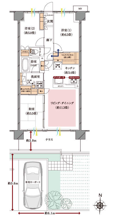 Floor: 3LDK + MC, occupied area: 71.37 sq m, Price: TBD