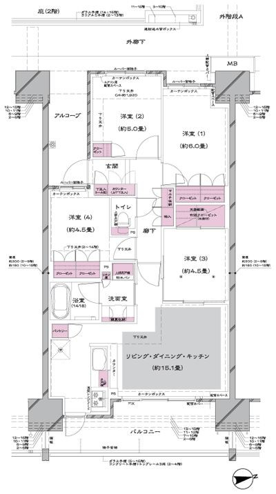 Floor: 4LDK, occupied area: 76.98 sq m, Price: TBD