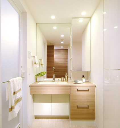 Bathing-wash room.  [Powder Room] Adopt a dresser type of Haseko "Dresser ll Neo". And finished with a calm some space Furniture.