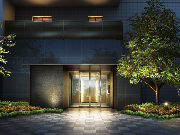 Buildings and facilities. Through approach moistened green As can be derived from the inlet, To the entrance. Two of Taiki towering is, Us welcomed gently. (Entrance Rendering)