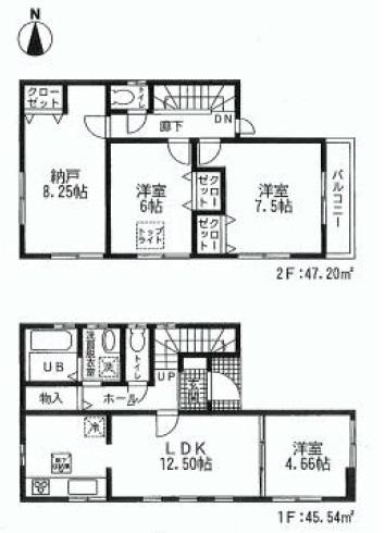 Floor plan. 30,800,000 yen, 4LDK, Land area 86.02 sq m , Building area 92.74 sq m