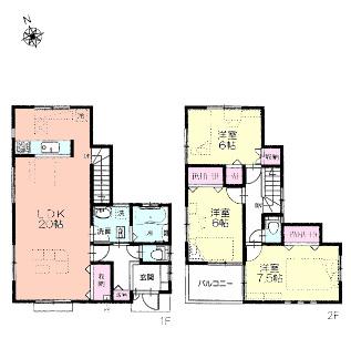 Floor plan. (3), Price 41,800,000 yen, 3LDK, Land area 106.61 sq m , Building area 95.22 sq m