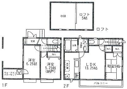 Floor plan. (1 Building), Price 33,900,000 yen, 3LDK, Land area 70.42 sq m , Building area 73.29 sq m
