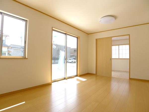 Living. Sunny space shine in a bright light from the south