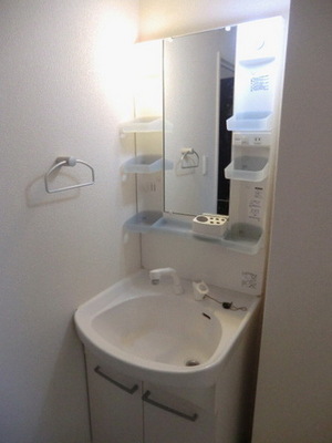 Washroom. Wash basin with shampoo dresser