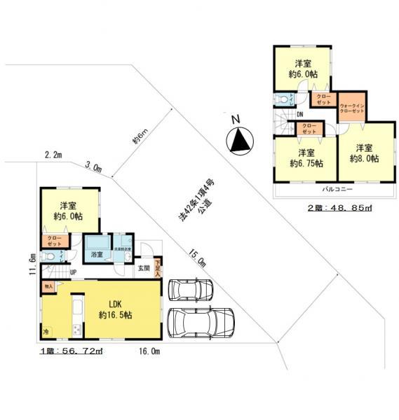 Floor plan. 30,800,000 yen, 4LDK, Land area 115 sq m , Building area 105.57 sq m