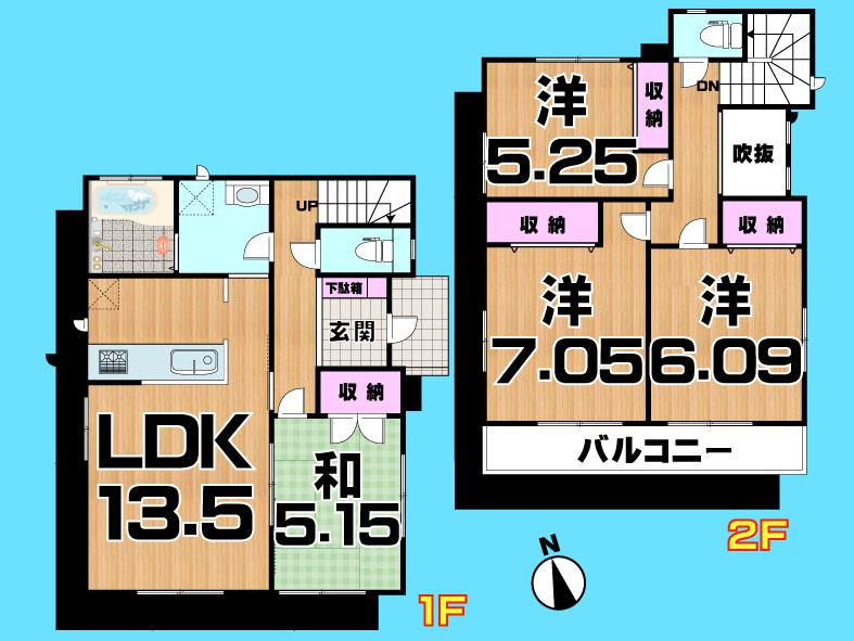 Floor plan. 27,900,000 yen, 4LDK, Land area 88.04 sq m , Building area 92.01 sq m  , Yes Car space ◆  Weekdays, It is possible your visit. Contact us, Free dial  [ 0120-40-4771 ]  Until. Nearby properties also will introduce Adachi. First, Please contact us