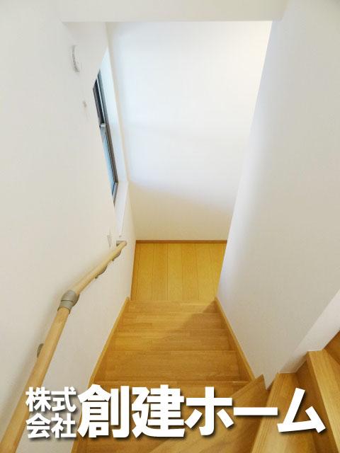 Other introspection. With a handrail, Spacious stairs