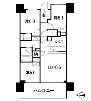 Floor: 3LD ・ K + N (storeroom) + WIC (walk-in closet), the occupied area: 65 sq m, Price: 39,800,000 yen, now on sale