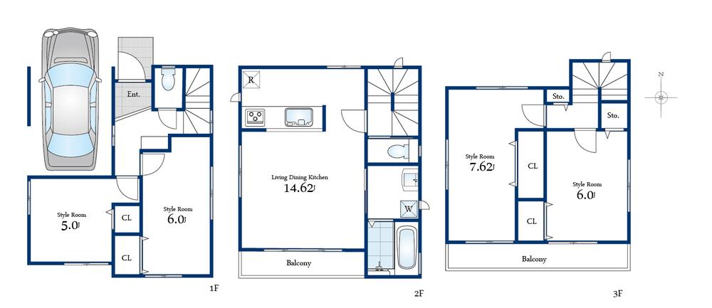 Floor plan. Price 32,800,000 yen, 4LDK, Land area 67.21 sq m , Building area 106.4 sq m