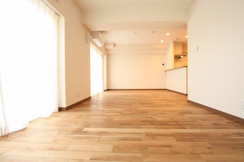Living. Interior natural solid wood use