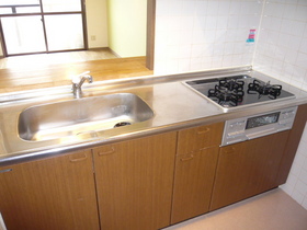 Kitchen. 3-burner stove system kitchen is the stove new