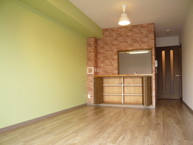 Living and room. Flooring is a new article. Finished with stylish accent Cross