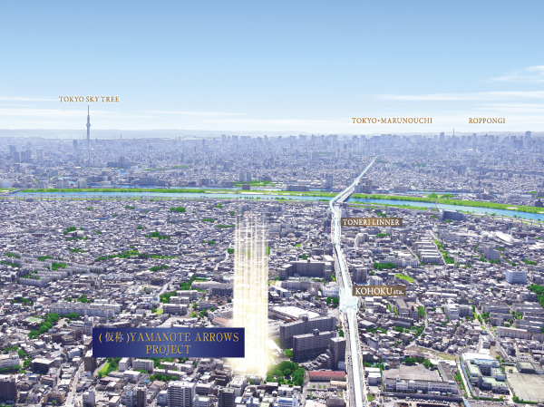 Aerial photo ※ In fact a somewhat different in those subjected to the CG process to aerial photographs taken of the peripheral field in October 2013