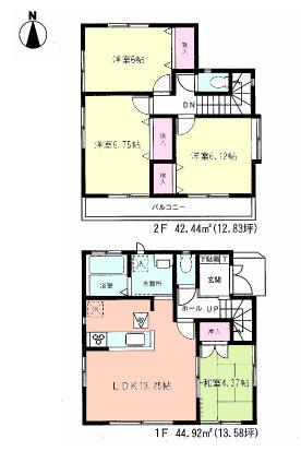 Floor plan. (Q), Price 33,900,000 yen, 4LDK, Land area 86.18 sq m , Building area 87.36 sq m
