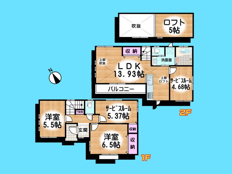 Floor plan. 32,800,000 yen, 4LDK, Land area 70.21 sq m , Building area 91.01 sq m  , Yes Car space ◆  Weekdays, It is possible your visit. Contact us, Free dial  [ 0120-40-4771 ]  Until. Nearby properties also will introduce Adachi. First, Please contact us