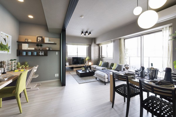 12 tatami mats than of living ・ Dining and opened DEN. Exceptionally spacious all (interior photos of the web is in the space J type model room ・ After changing menu plan)