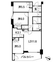 Floor: 3LDK, occupied area: 71.65 sq m