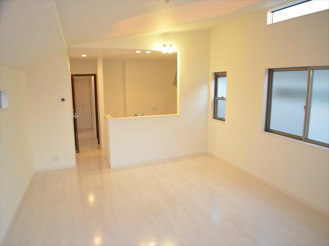 Living. Gradient ceiling of the living room