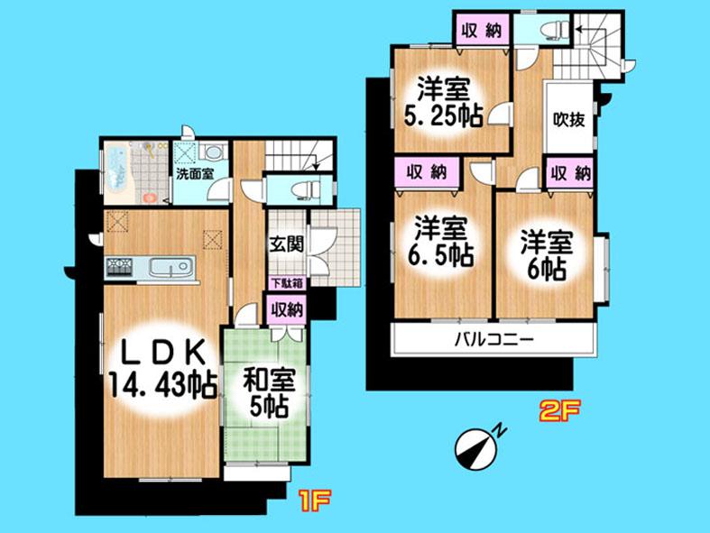 Floor plan. 34,900,000 yen, 4LDK, Land area 93.09 sq m , Building area 91.7 sq m  , Yes Car space ◆  Weekdays, It is possible your visit. Contact us, Free dial  [ 0120-40-4771 ]  Until. Nearby properties also will introduce Adachi. First, Please contact us