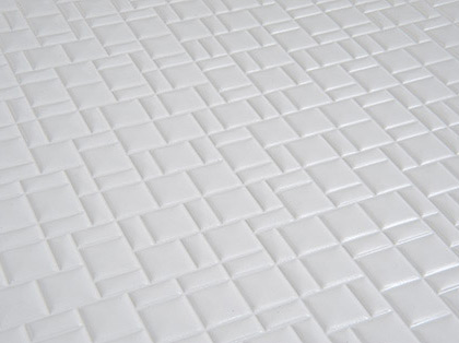 Bathing-wash room.  [Mosaic pattern floor] Mosaic pattern of the surface shape is a short period of time drying. Quickly dry, Dirt rest also will be less.