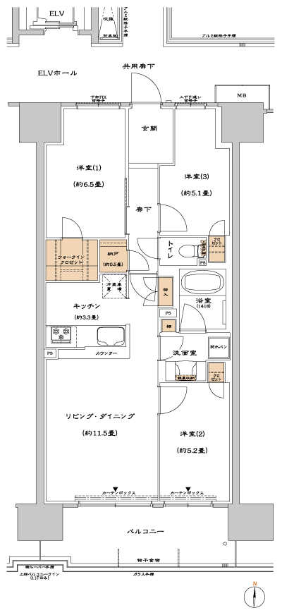 Floor: 3LDK + WIC + N, the area occupied: 70.2 sq m, Price: TBD