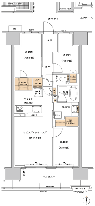 Floor: 3LDK + WIC + N, the area occupied: 72 sq m, Price: TBD