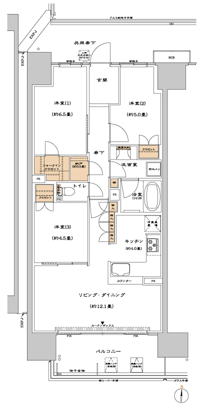 Floor: 3LDK + WIC + N, the area occupied: 72 sq m, Price: TBD