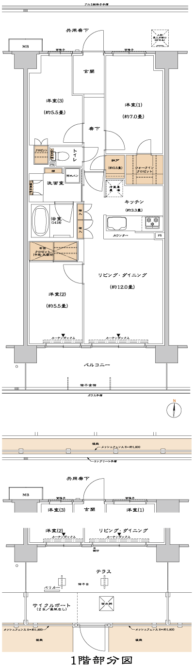 Floor: 3LDK + WIC + N, the area occupied: 75 sq m, Price: TBD