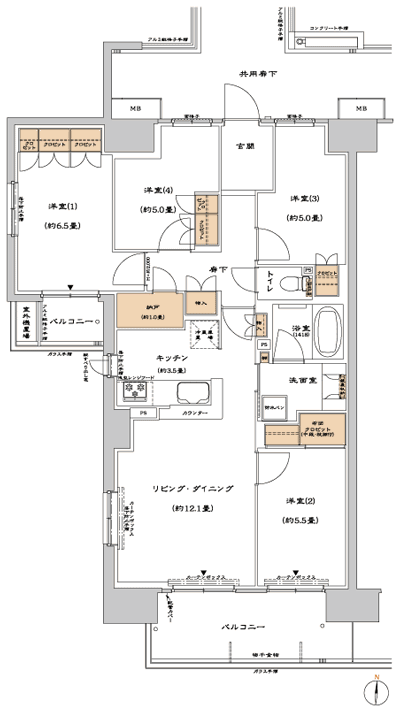 Floor: 4LDK + N, the occupied area: 85.58 sq m, Price: TBD