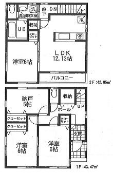 Floor plan. 29,800,000 yen, 3LDK + S (storeroom), Land area 98.77 sq m , Building area 86.32 sq m