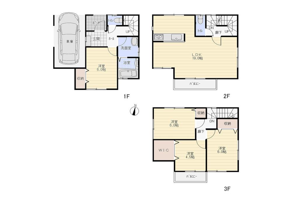 Floor plan. 33,800,000 yen, 4LDK, Land area 79.08 sq m , Building area 115.91 sq m