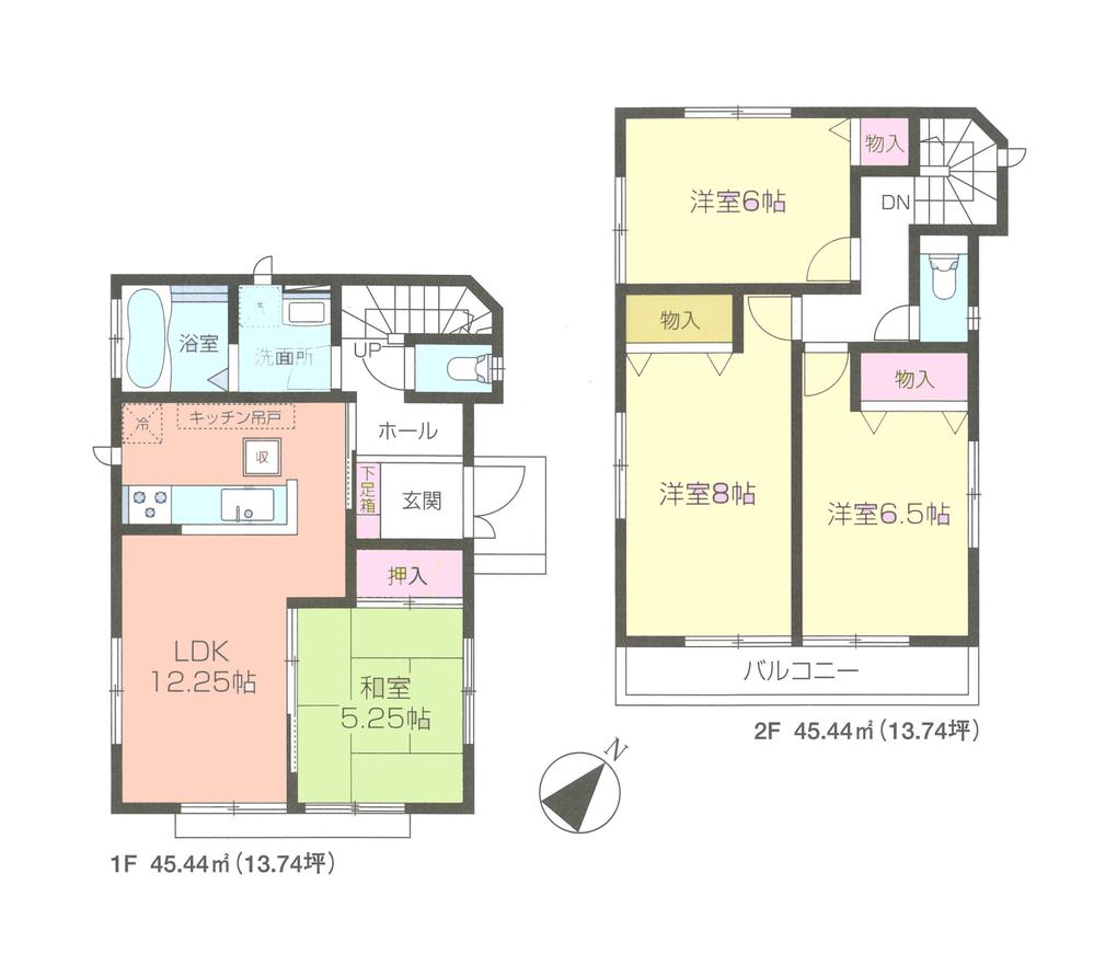 Floor plan. (B), Price 31,200,000 yen, 4LDK, Land area 91.14 sq m , Building area 90.88 sq m