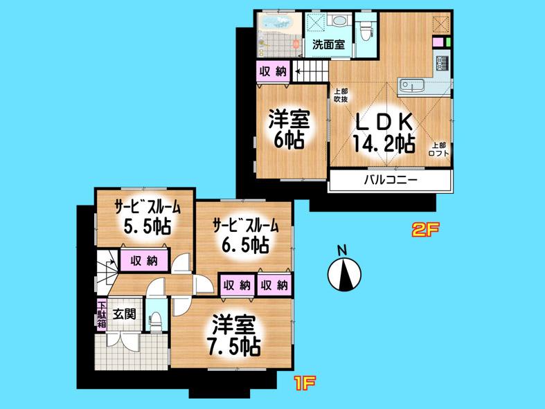 Floor plan. 29,800,000 yen, 4LDK, Land area 100.38 sq m , Building area 88.6 sq m  , Yes Car space ◆  Weekdays, It is possible your visit. Contact us, Free dial  [ 0120-40-4771 ]  Until. Nearby properties also will introduce Adachi. First, Please contact us