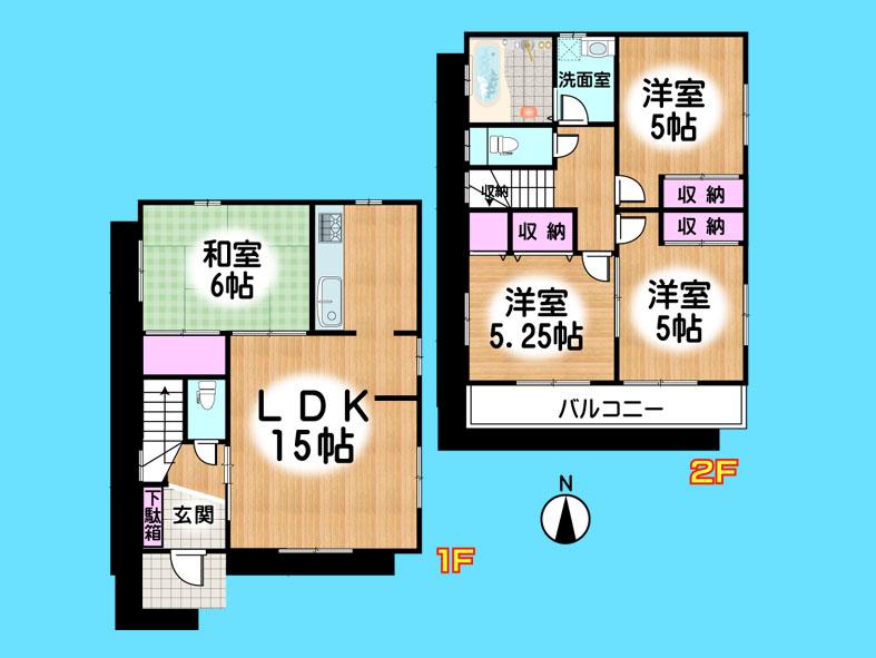 Floor plan. 31,800,000 yen, 4LDK, Land area 98.5 sq m , Building area 88 sq m  , Yes Car space ◆  Weekdays, It is possible your visit. Contact us, Free dial  [ 0120-40-4771 ]  Until. Nearby properties also will introduce Adachi. First, Please contact us
