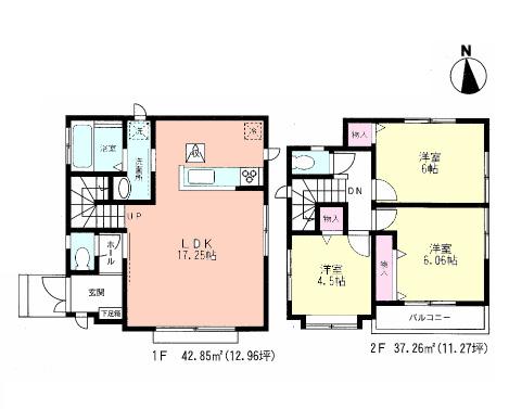Floor plan. (J), Price 28.8 million yen, 3LDK, Land area 103.57 sq m , Building area 80.11 sq m