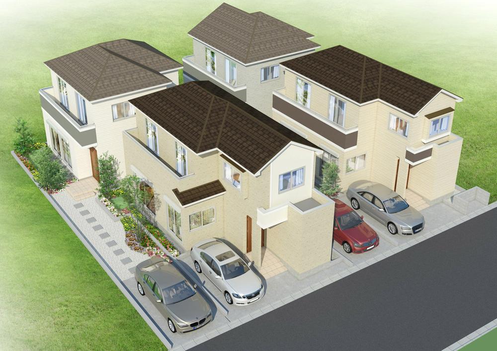 Rendering (appearance). All eight buildings Rendering