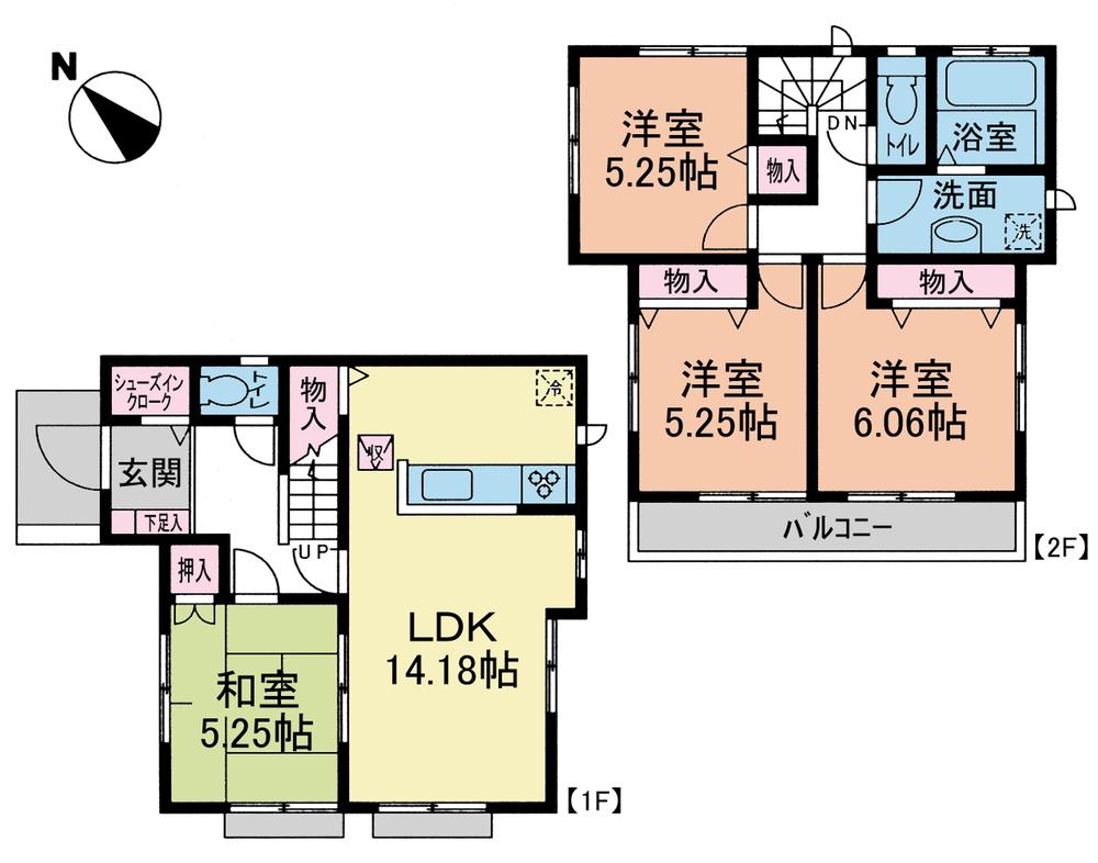 Floor plan. (C Building), Price 26,900,000 yen, 4LDK, Land area 82.14 sq m , Building area 89.32 sq m