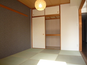 Living and room. Accent Cross ・ illumination ・ Ryukyu tatami use