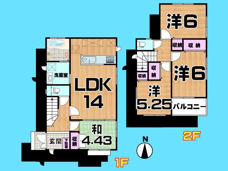 Floor plan. 32,800,000 yen, 4LDK, Land area 91.15 sq m , Building area 85.7 sq m  , Yes Car space ◆  Weekdays, It is possible your visit. Contact us, Free dial  [ 0120-40-4771 ]  Until. Nearby properties also will introduce Adachi. First, Please contact us