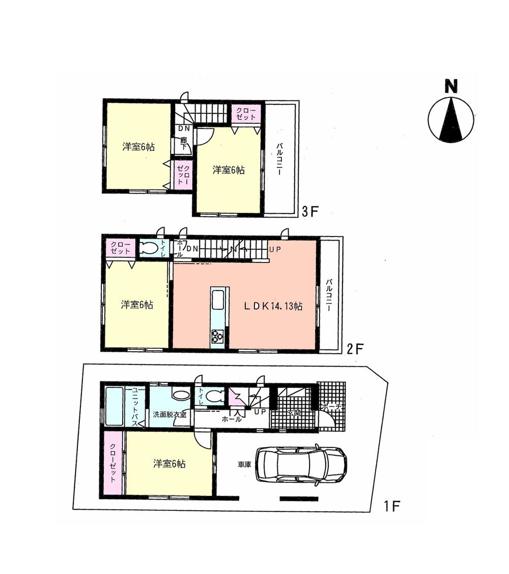 Floor plan. (2), Price 33,500,000 yen, 4LDK, Land area 66.09 sq m , Building area 104.33 sq m