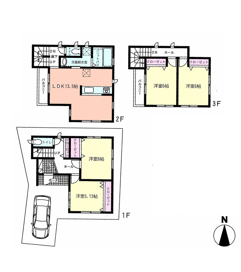 Floor plan. (5), Price 33 million yen, 4LDK, Land area 66.03 sq m , Building area 95.63 sq m