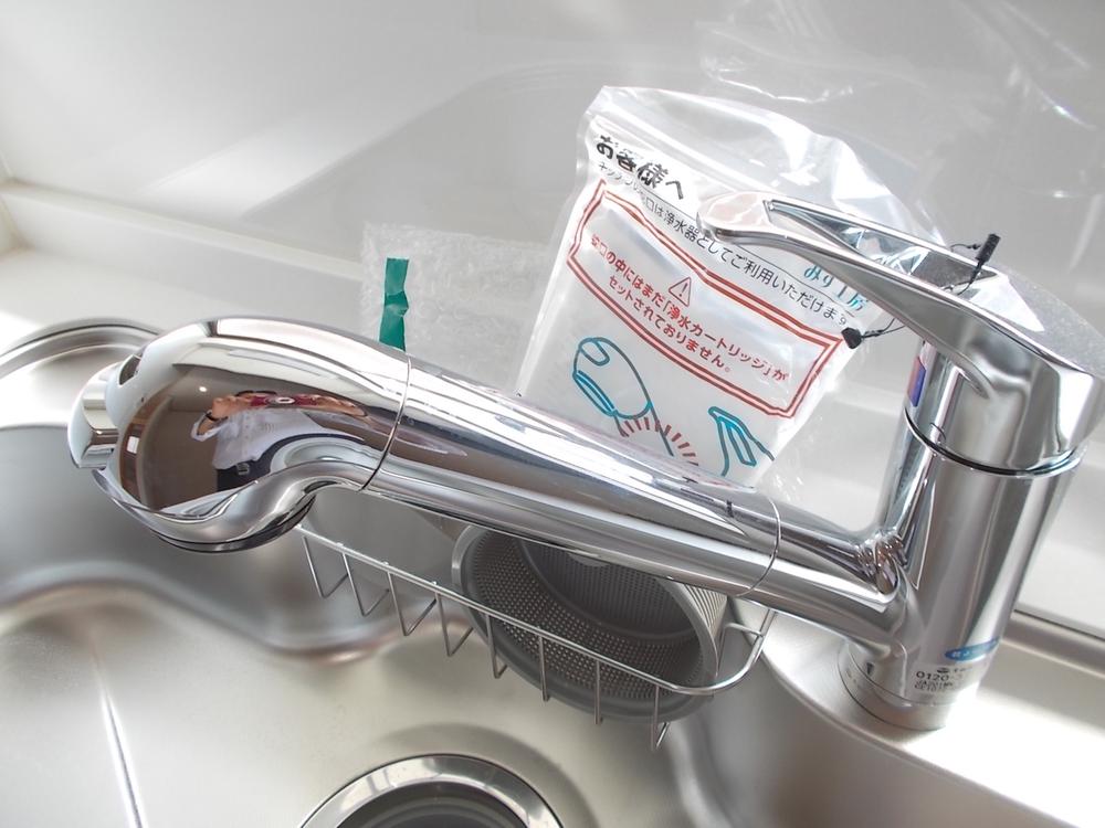 Kitchen. Kitchen faucet with a built-in water purifier at any time beautiful water drinkable